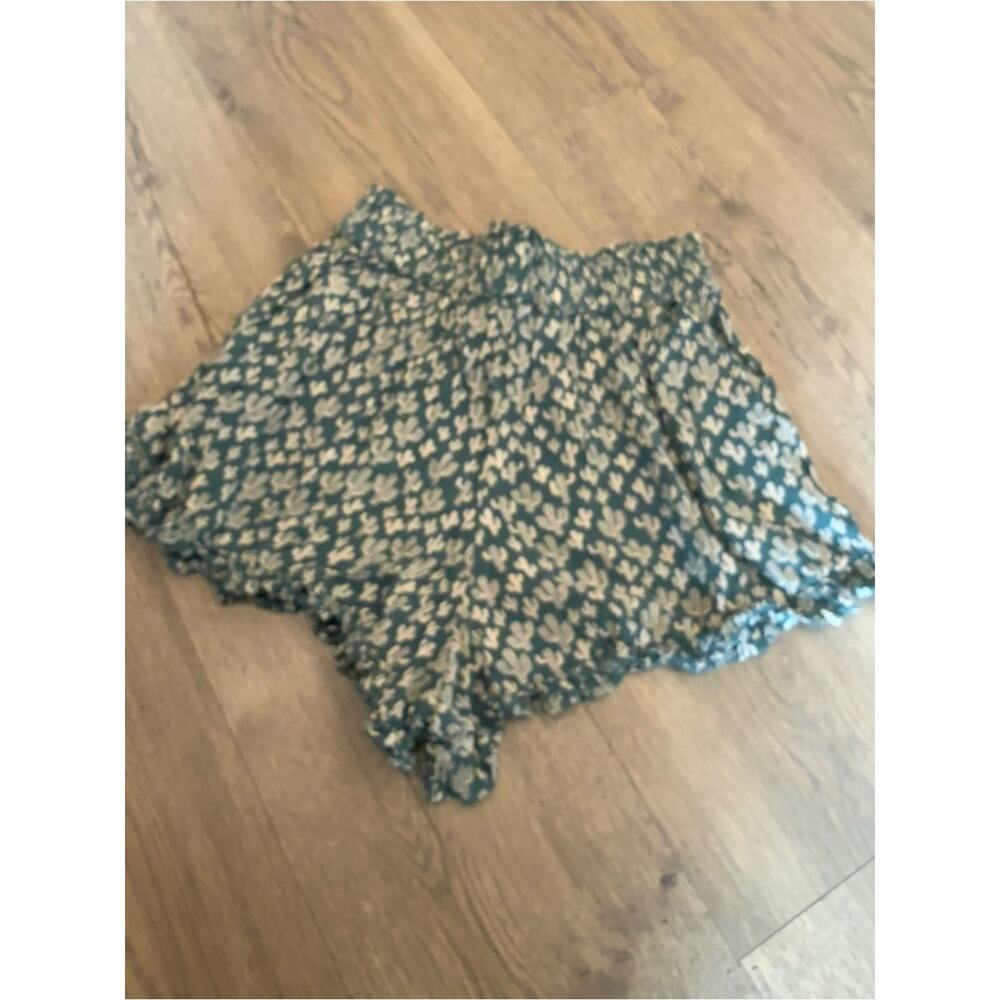 Angie Teal Cactus Print High Waist Shorts - Picture 6 of 6